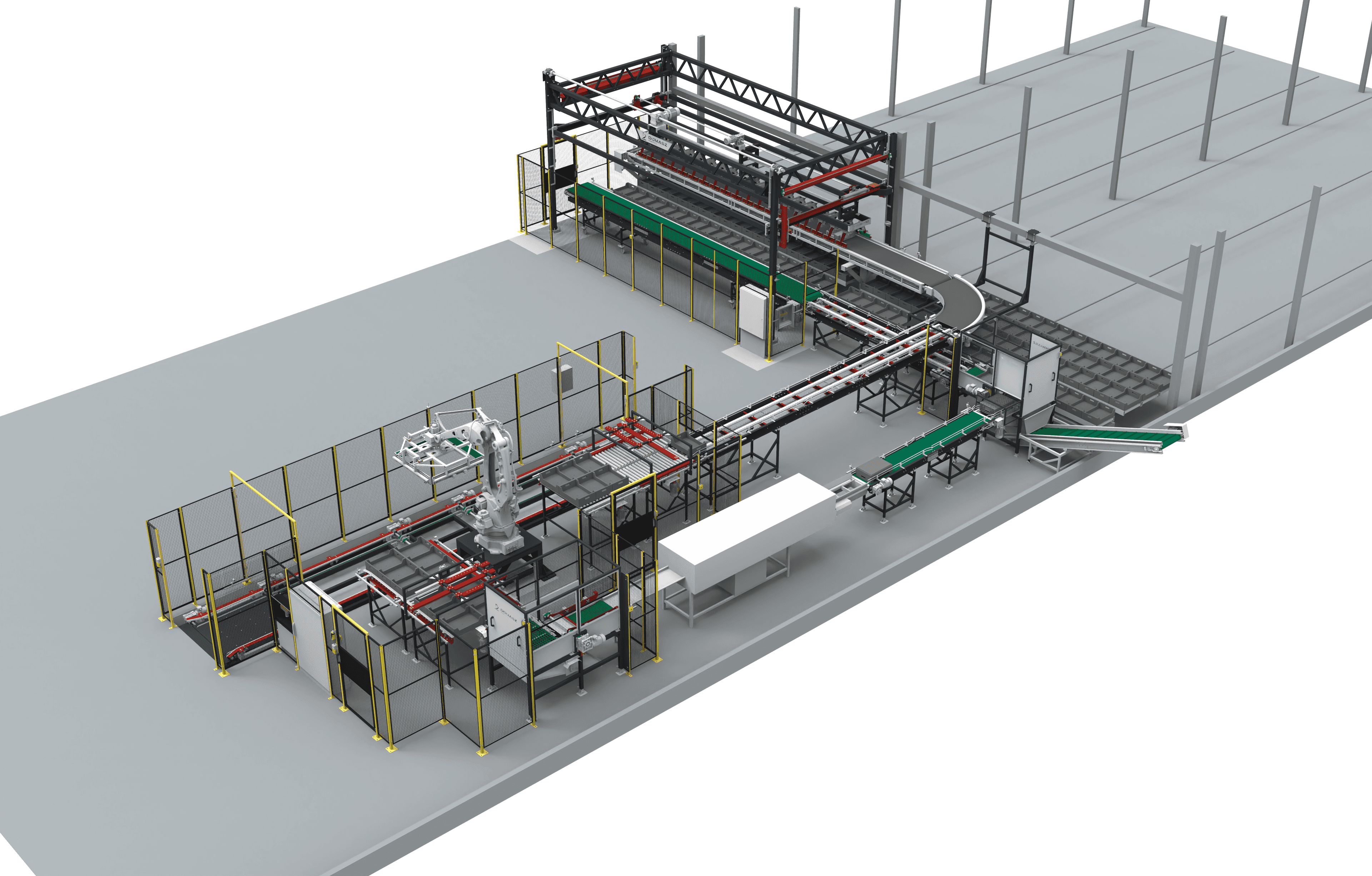 Linia technologiczna do obsługi szklarni