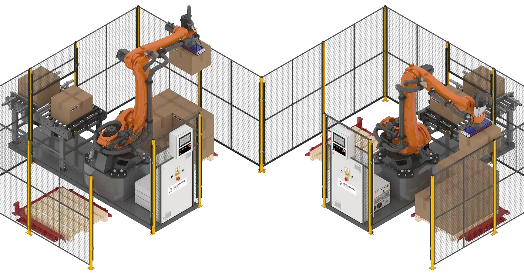 Carton palletizer – automatic stacking on pallet.