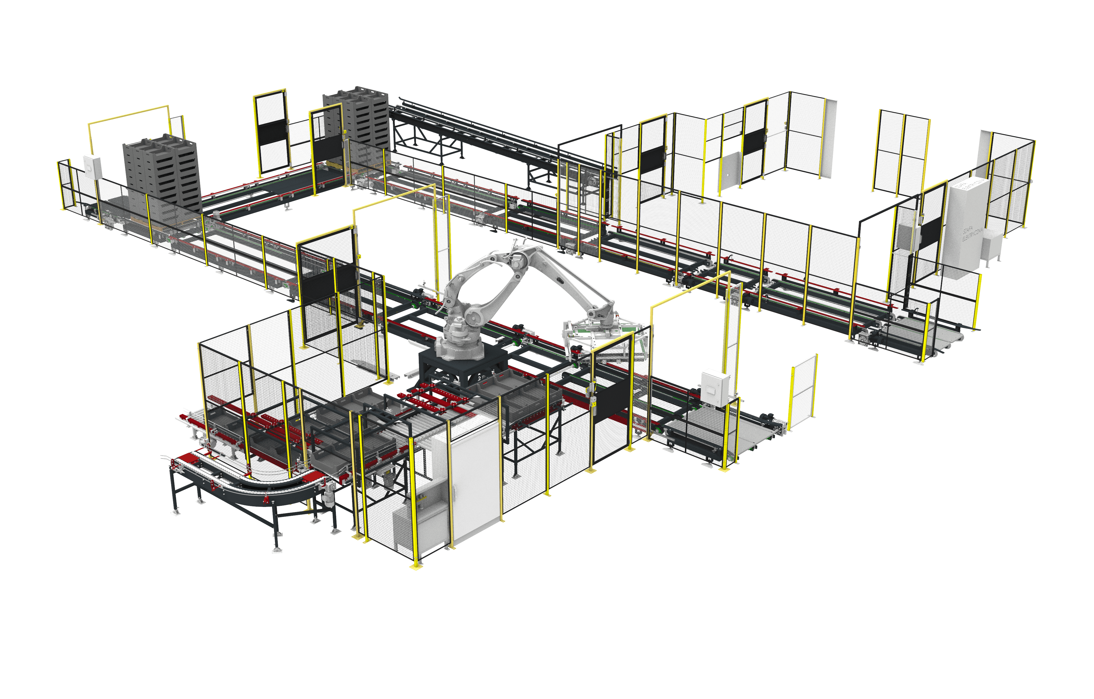 Linia technologiczna do obsługi automatycznej maszyny do sadzenia cebulek 