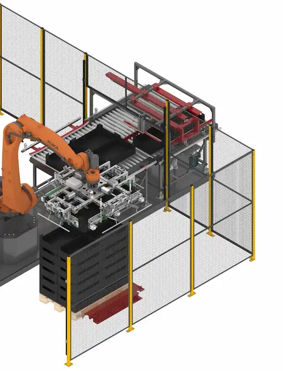 Bag palletizer – 3D visualization.